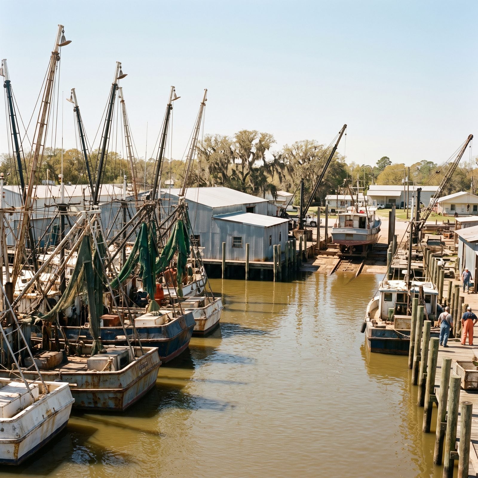 Bayou La Batre, Alabama, The Shrimp Boats Pack the Bayou Shoulder to Shoulder