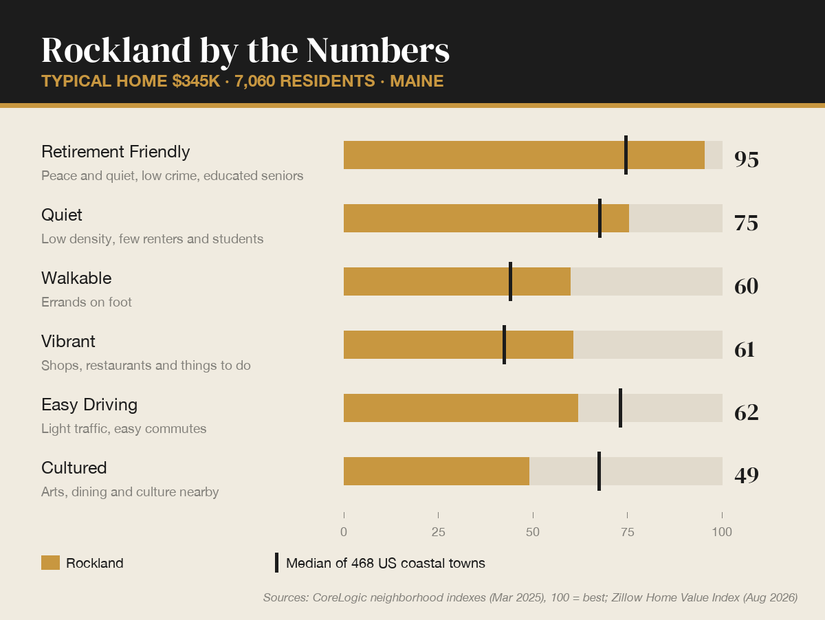 Rockland, Maine by the numbers