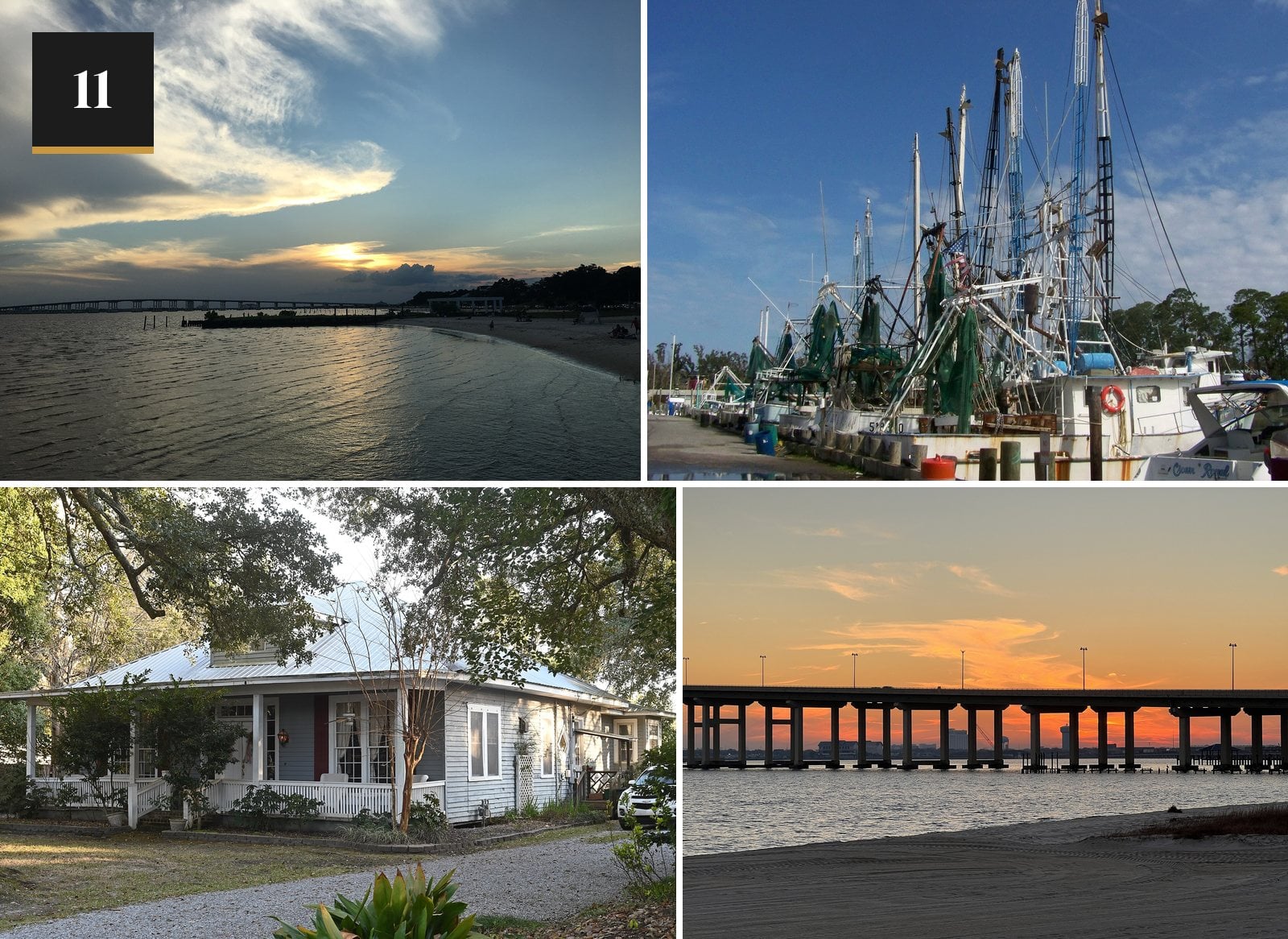 The waterfront in Ocean Springs, Mississippi