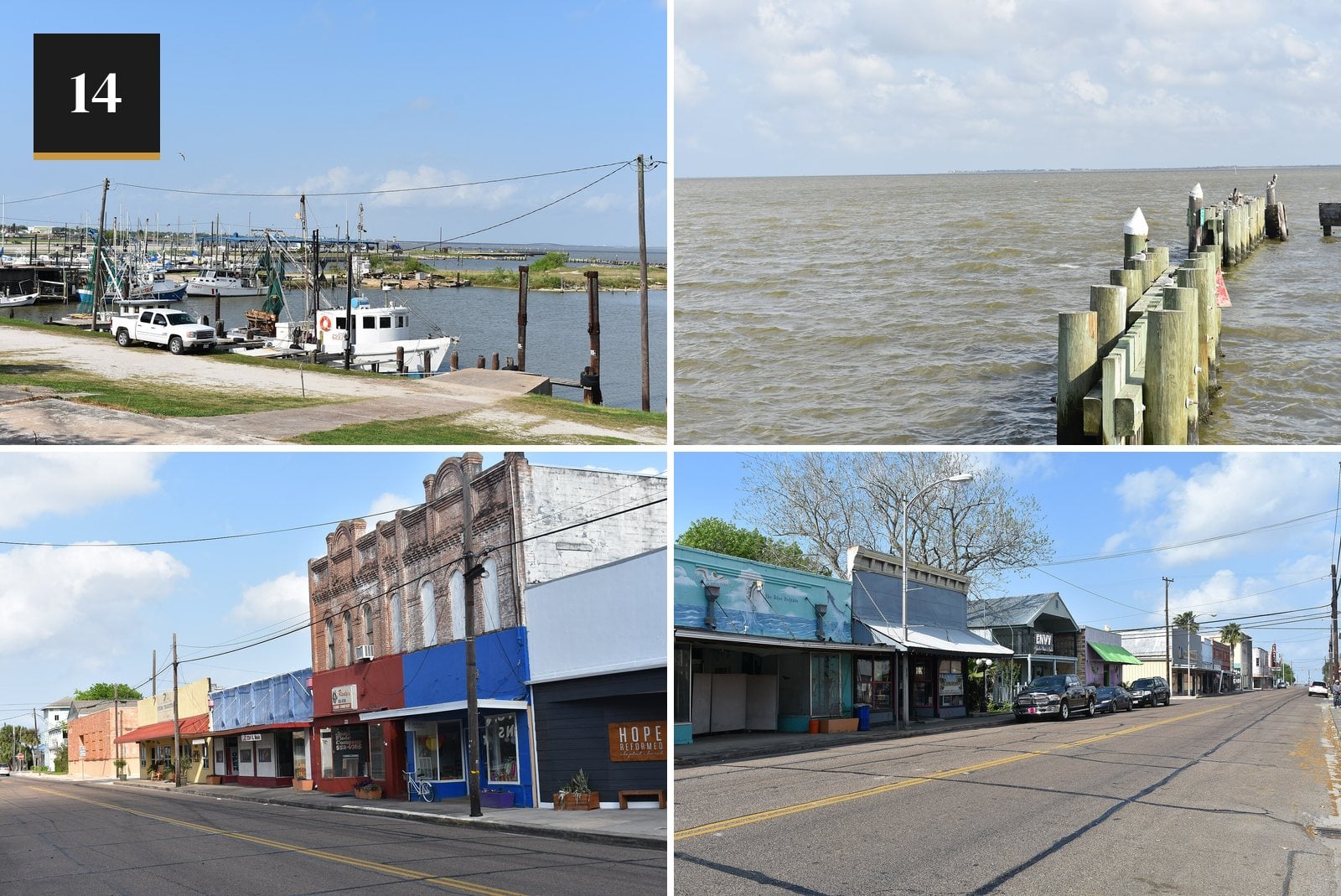 The waterfront in Port Lavaca, Texas