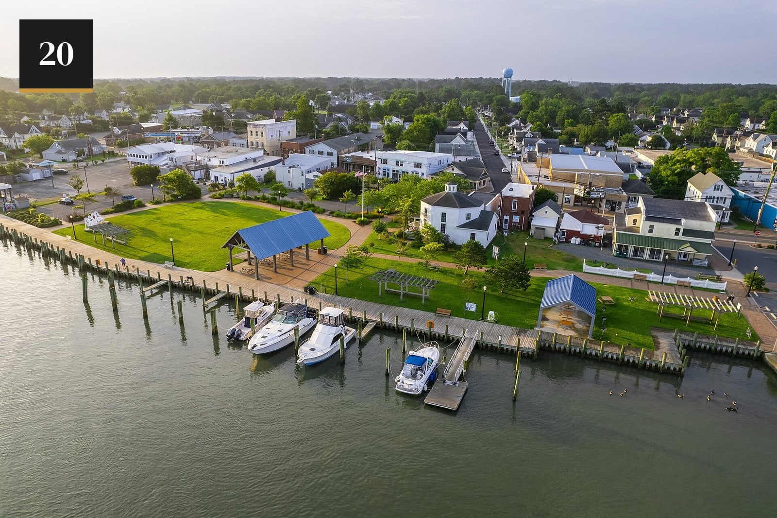 The waterfront in Chincoteague, Virginia