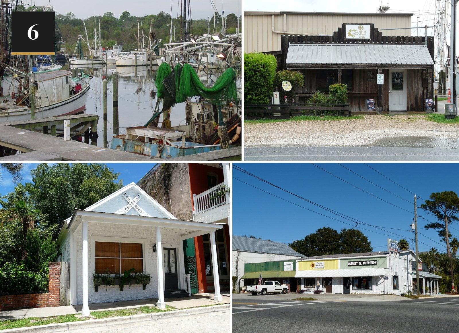 The waterfront in Apalachicola, Florida