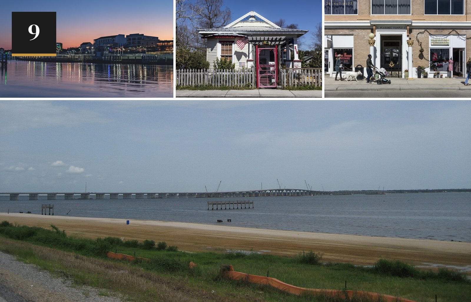 The waterfront in Bay St. Louis, Mississippi