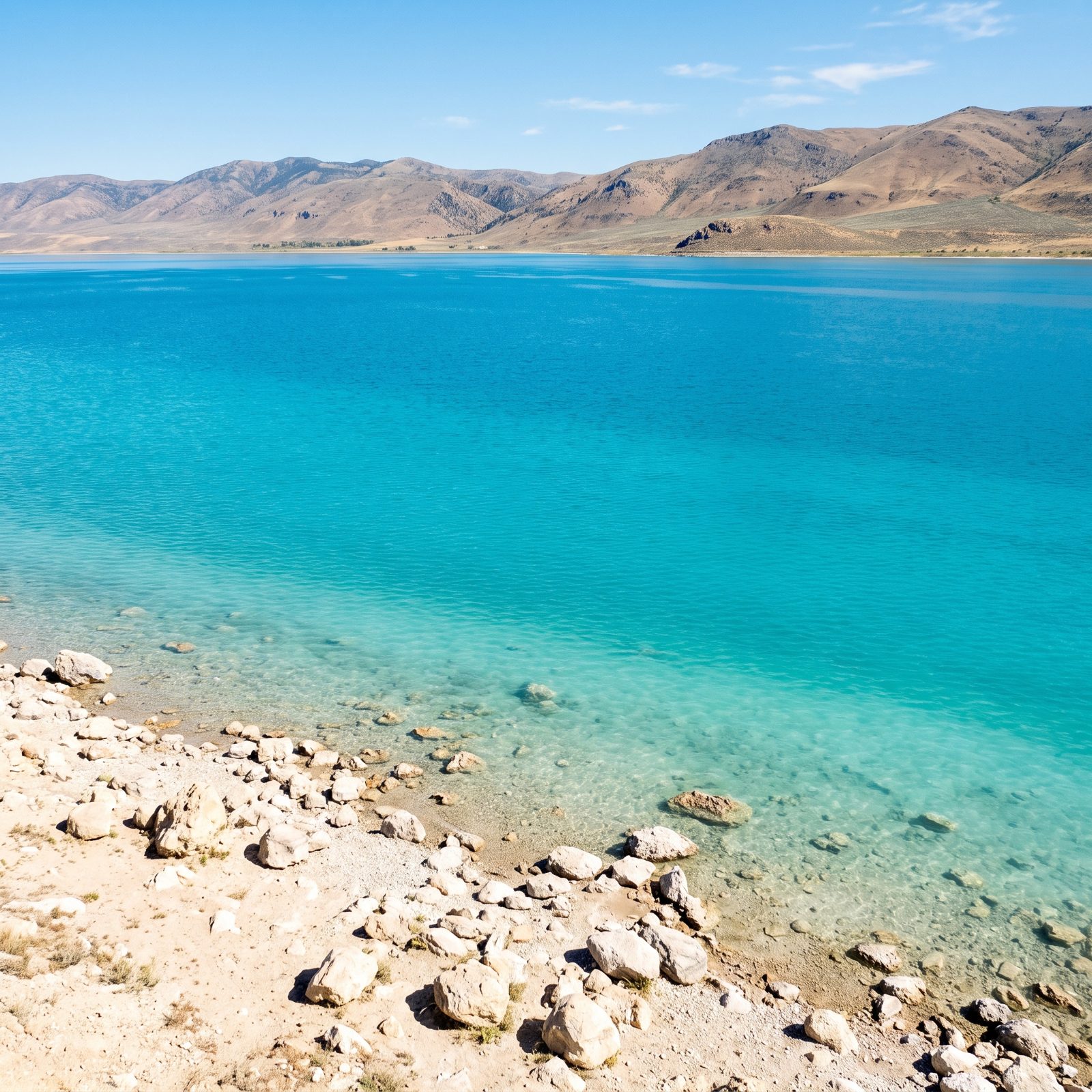 Bear Lake, Utah and Idaho, Limestone Particles Producing Caribbean Blue