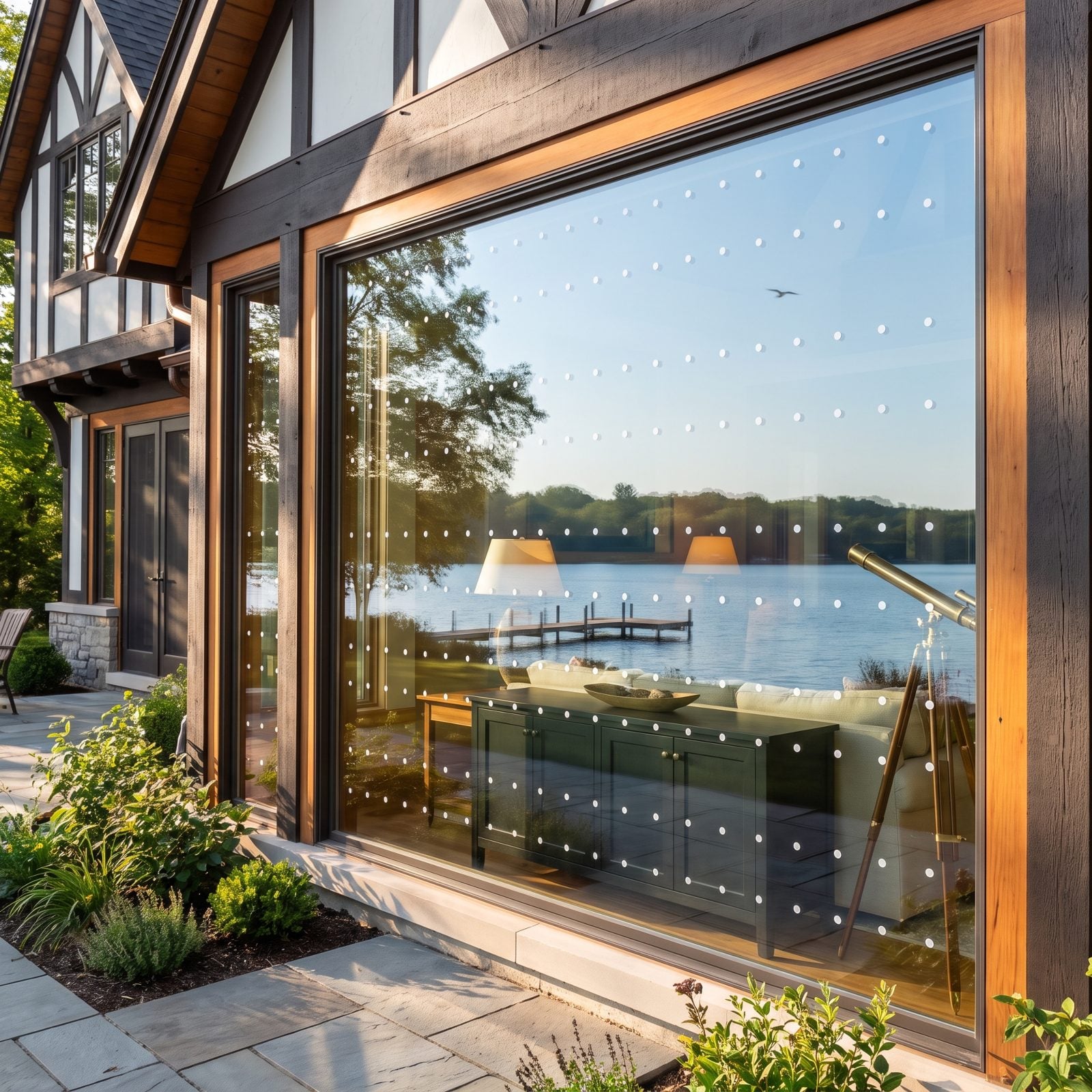 Bird-Safe Dots on Large Water-Facing Windows