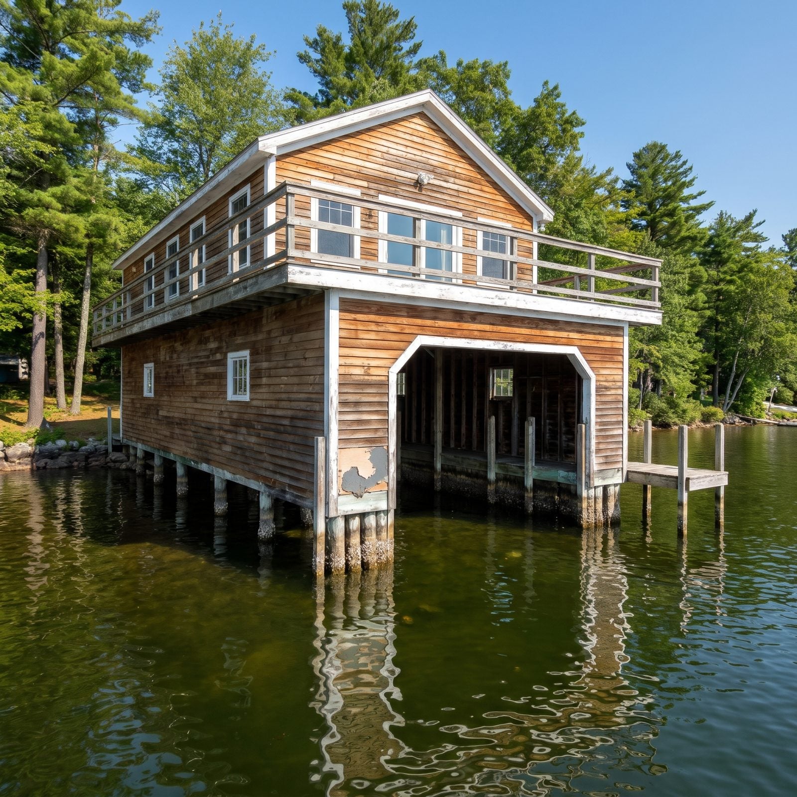 A Boathouse With Living Quarters