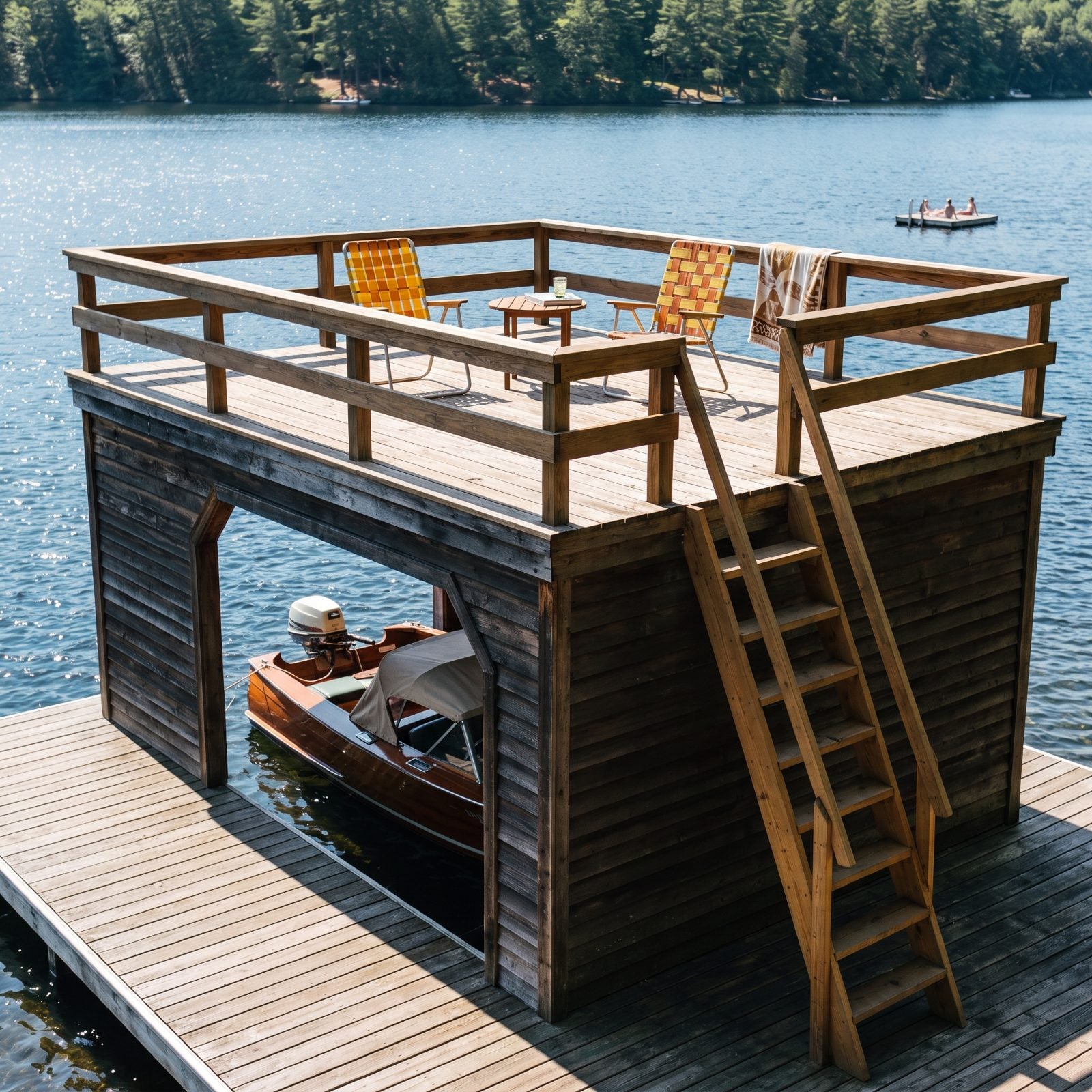 A Boathouse Topped With a Sundeck