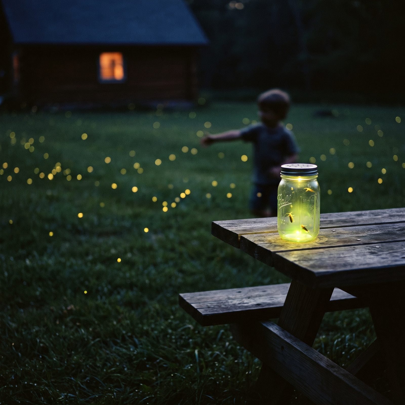 Catching Fireflies in a Jar Once the Sun Finally Gave Up