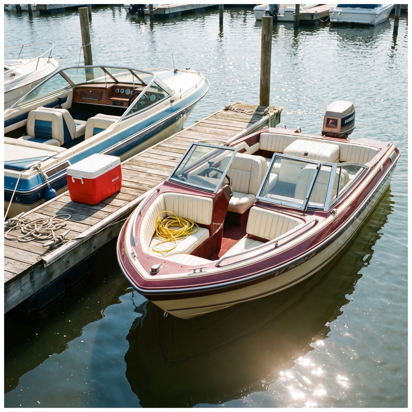 Classic Runabouts Gleaming at Their Slips