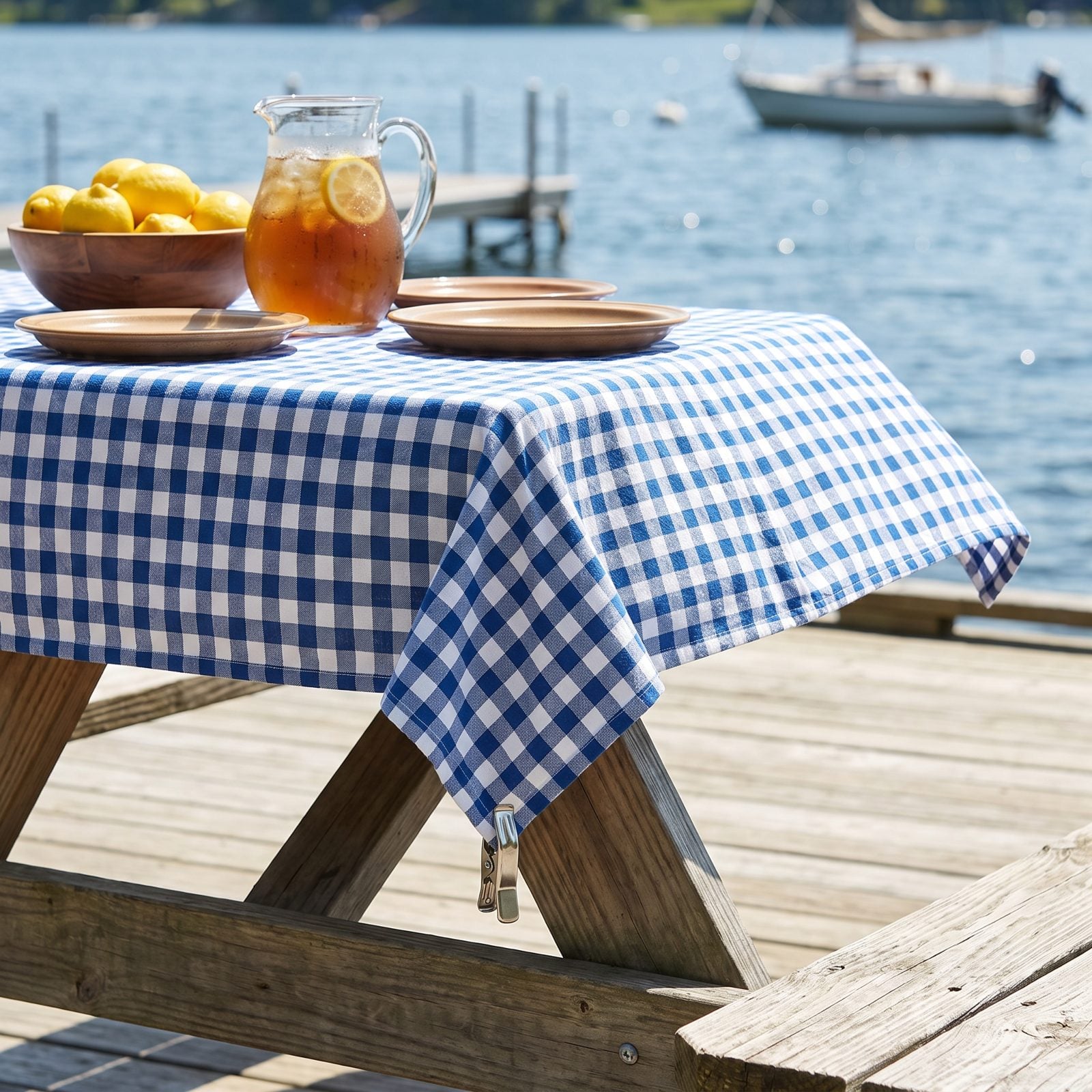 Clip the Tablecloth to the Table From Underneath