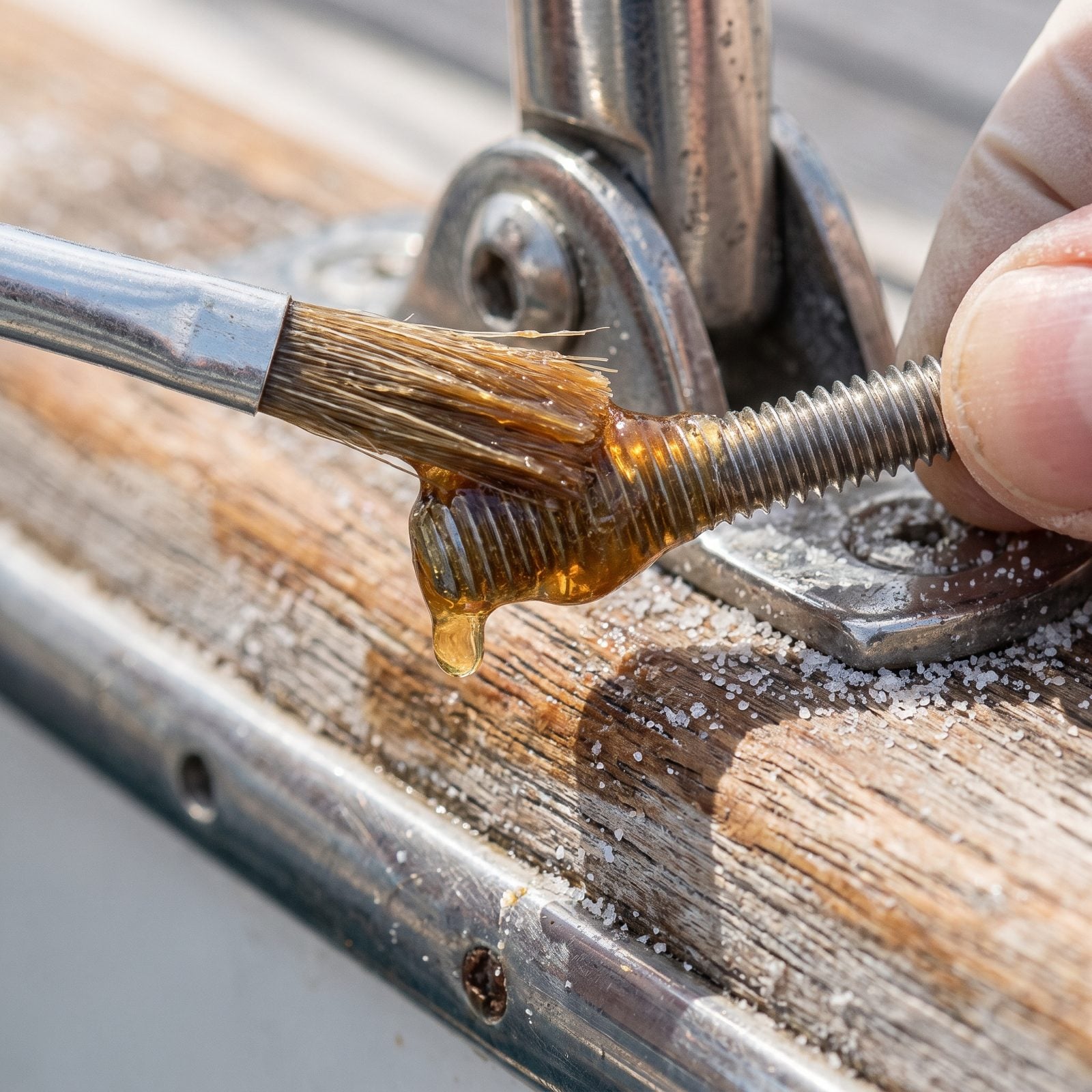 Coat Outdoor Screw Threads With Lanolin Before Salt Can Lock Them