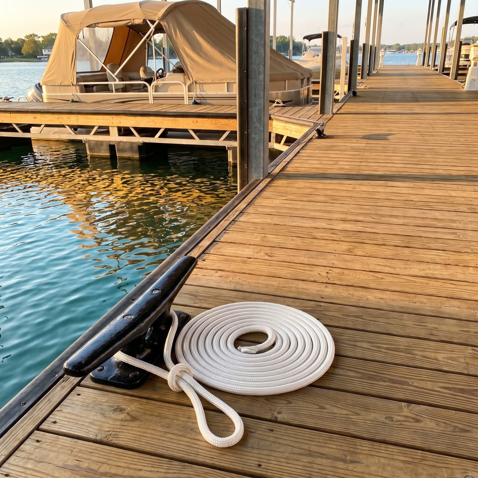Coil Extra Line Tails Clear of Walking Surfaces