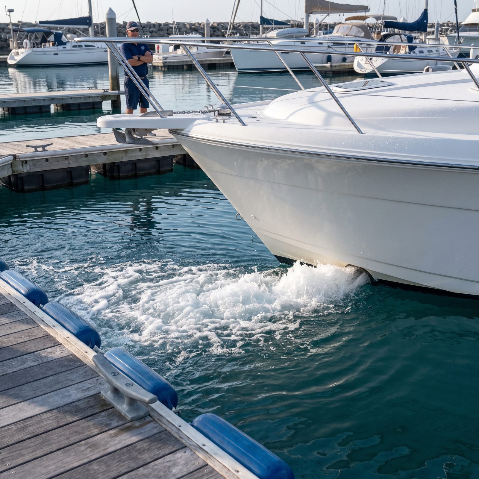 Continuous Bow-Thruster Use That Churns Foam Instead of Nudging the Bow