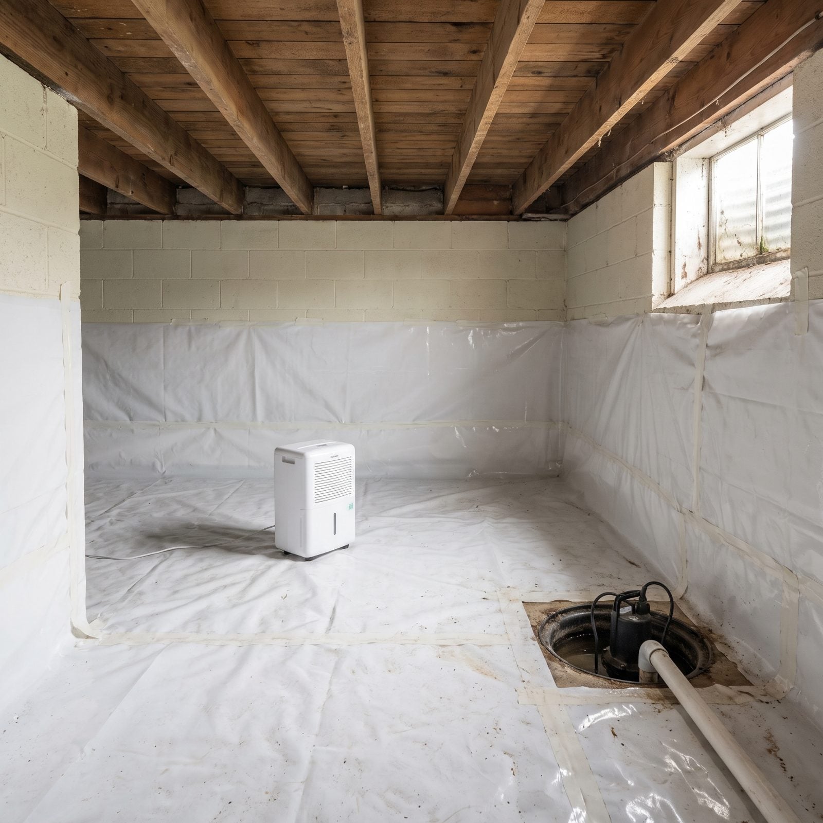 Crawl-Space Encapsulation Where Groundwater Keeps Moisture High
