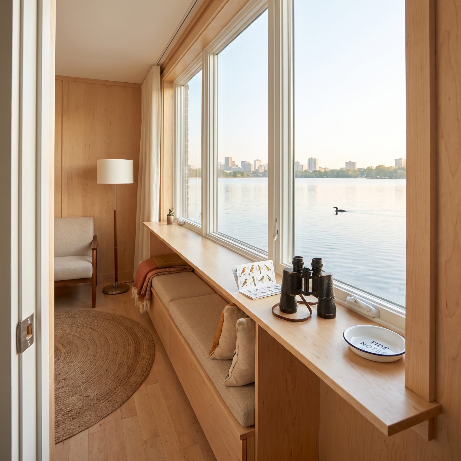 Create a Permanent Binocular Ledge by the Best Window