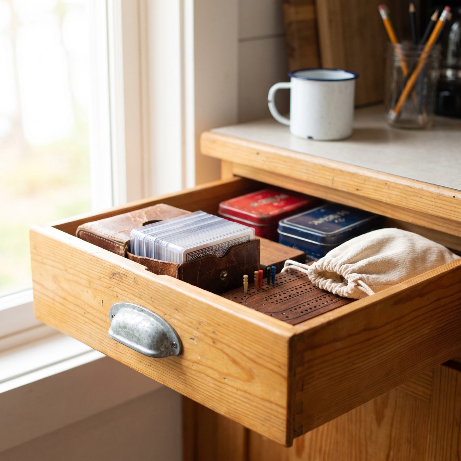 Dedicate One Drawer to Waterproof Cards and Travel Games