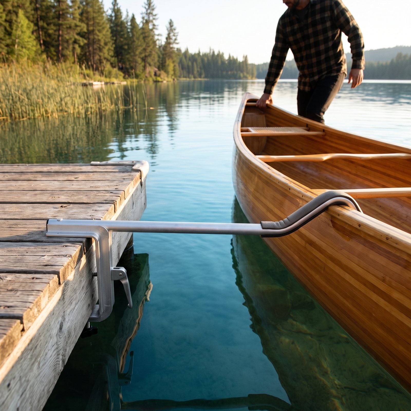 A Detachable Canoe-Stabilizing Arm for Easier Boarding