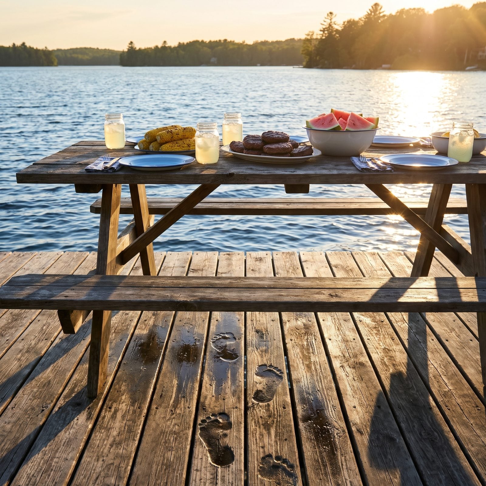 Dinner Tastes Better Eaten With Wet Feet on the Deck