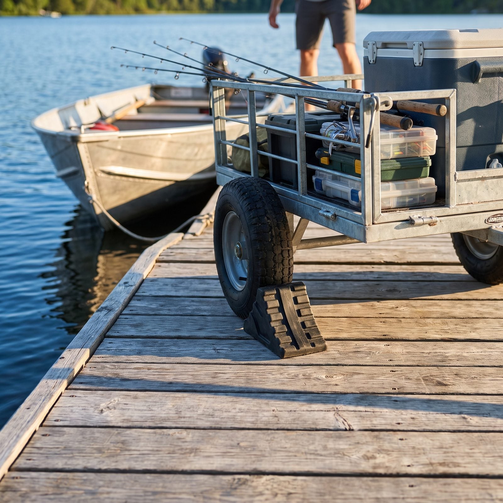 A Dock-Cart Wheel Stop That Prevents Runaways