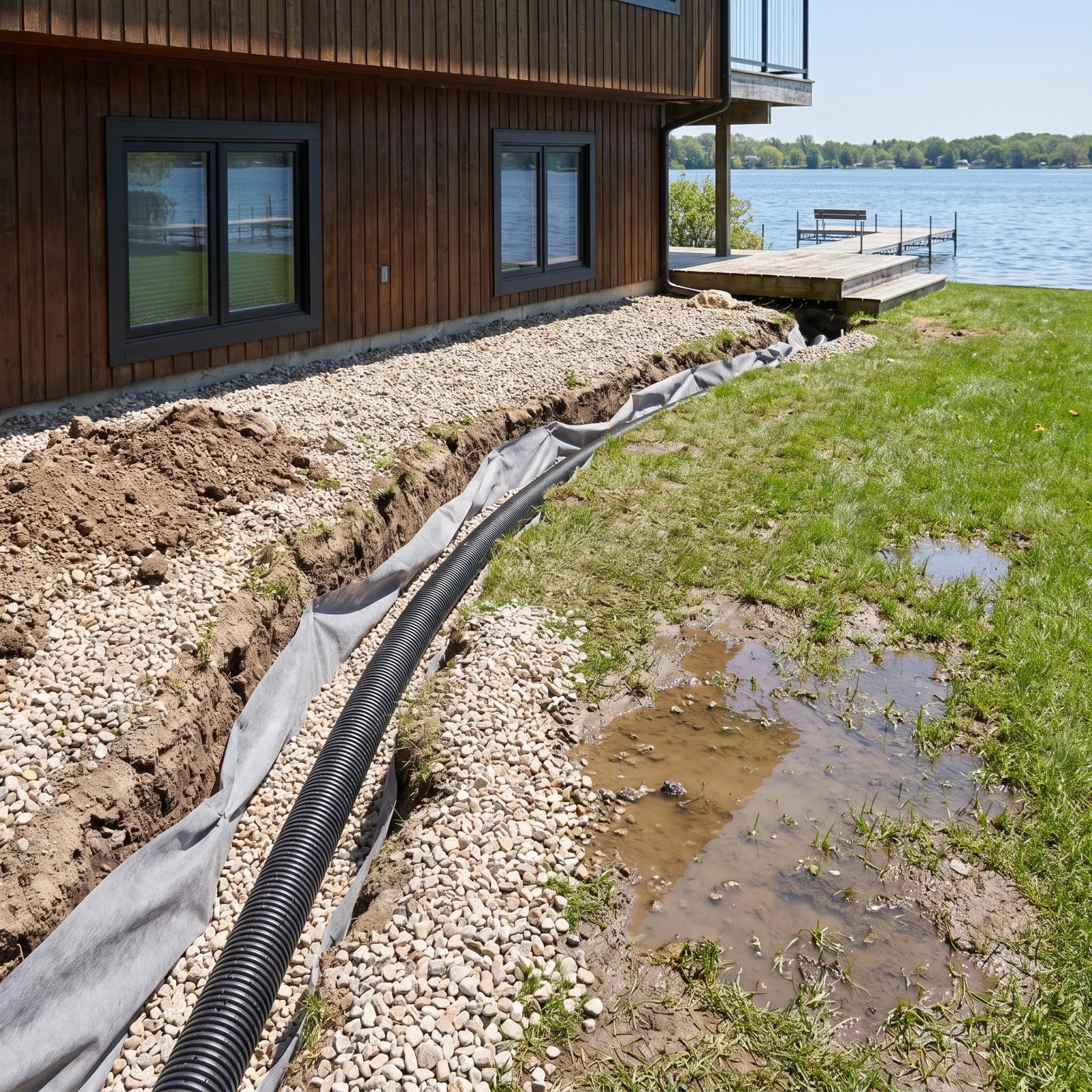 Drainage Systems for Yards With a High Water Table