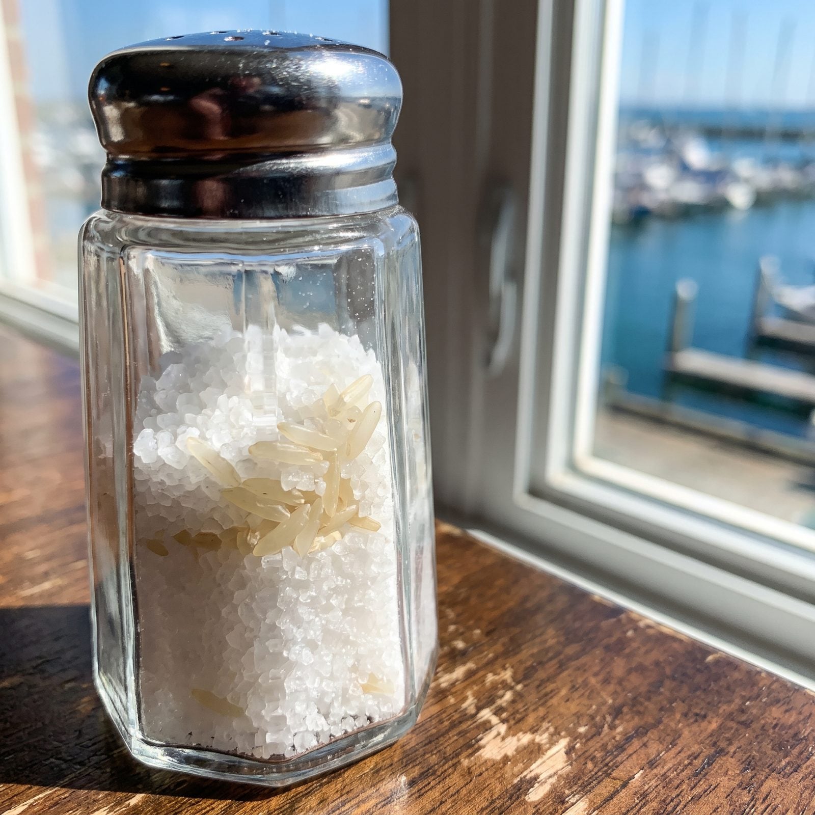 Drop a Few Dry Rice Grains Into the Salt Shaker