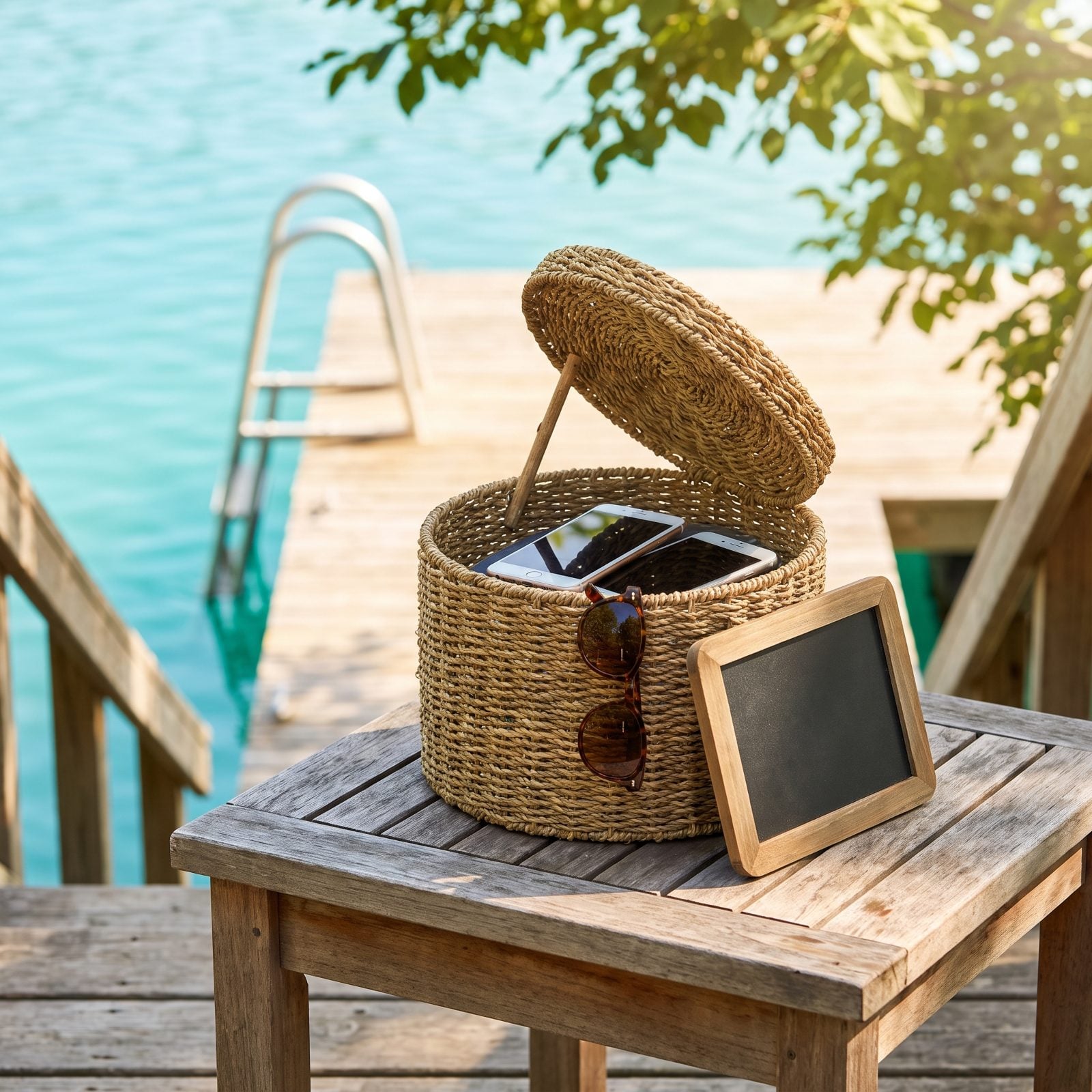 Drop Phones Into a Lidded Basket During Dock Hours