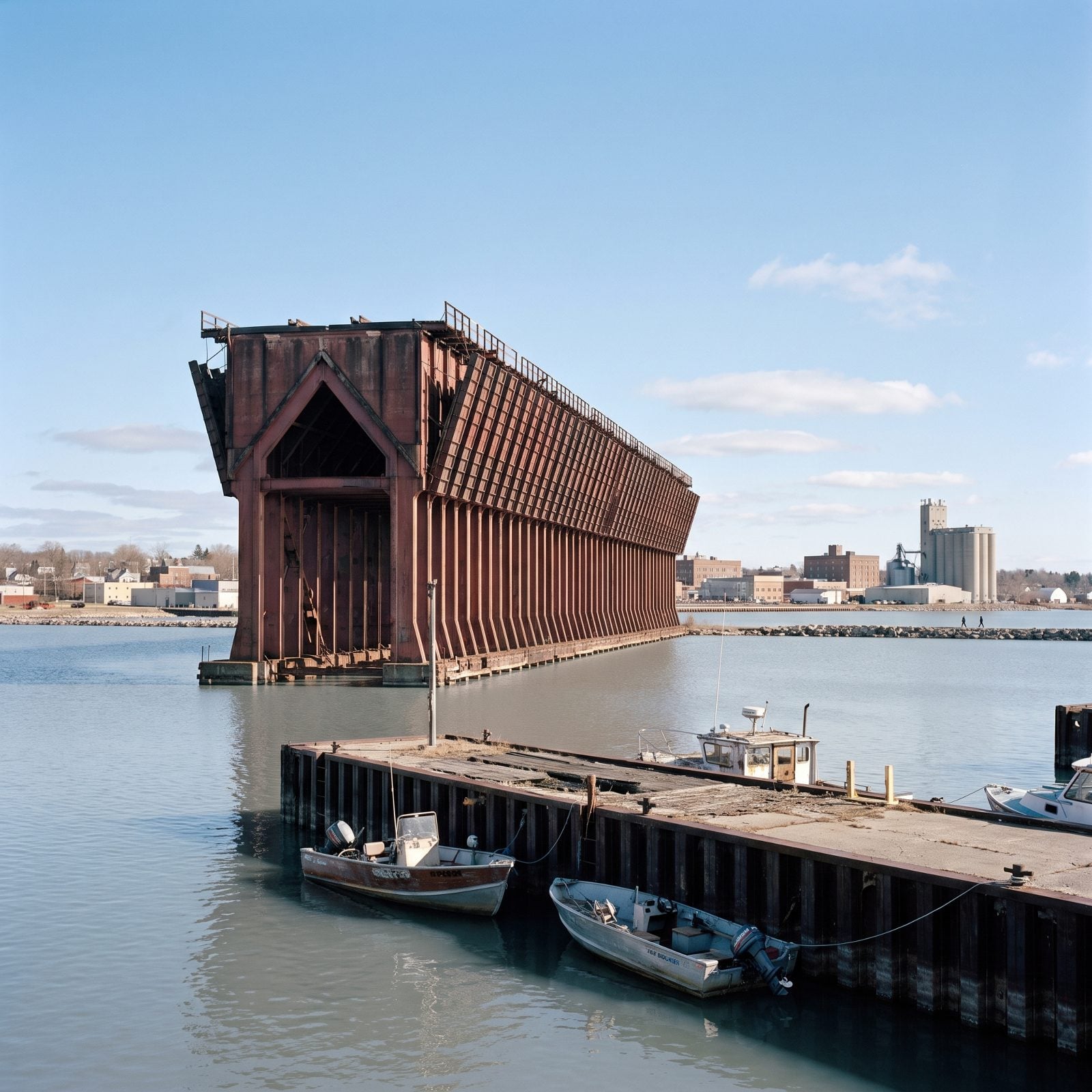 Escanaba, Michigan, An Ore-Dock Skyline Reveals the Harbor’s Industrial Roots