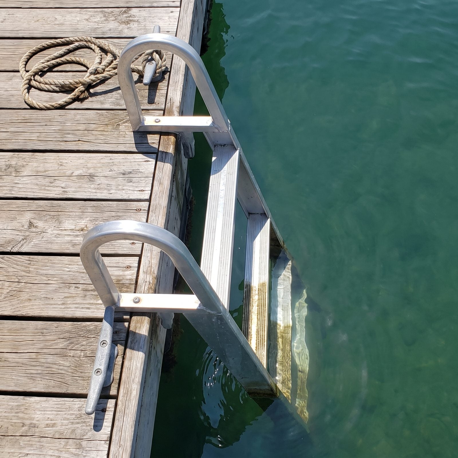 Flip Dock Ladders Out of the Water Between Uses