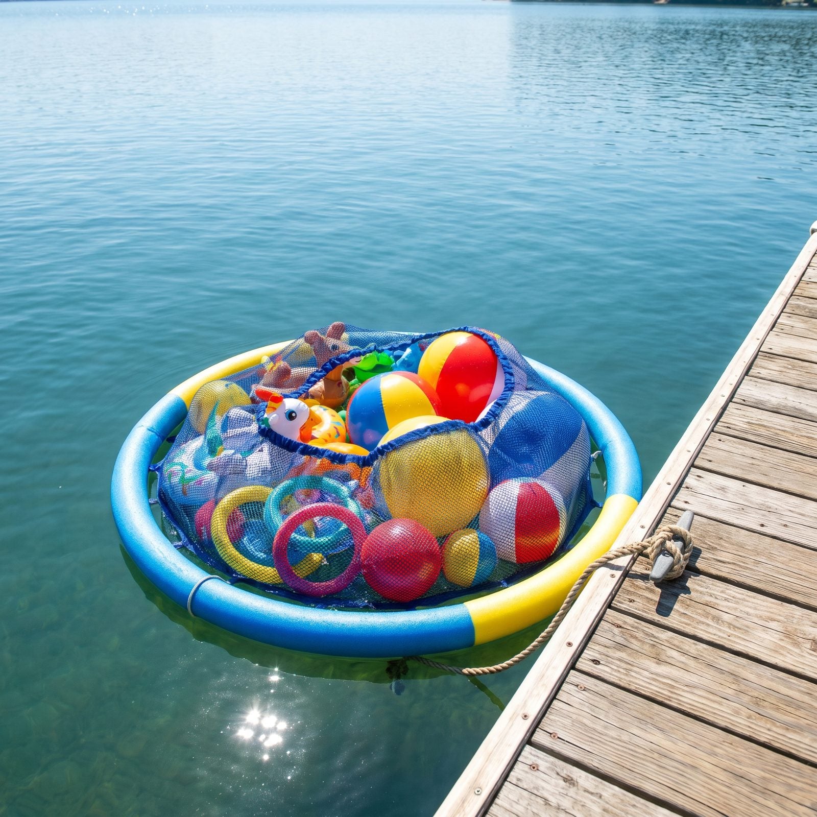 A Floating Toy Corral for Balls and Small Inflatables