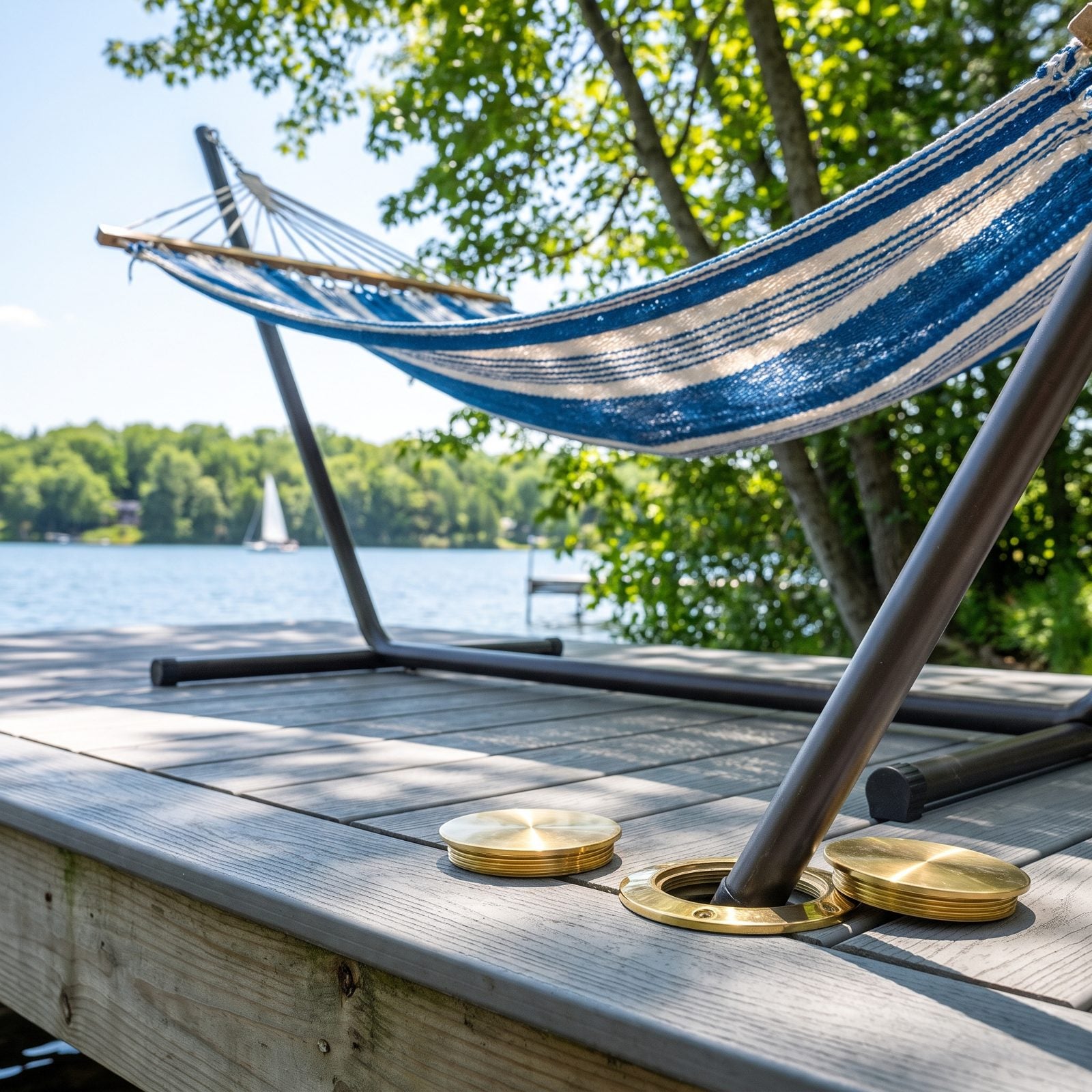 Flush-Mount Sockets for a Removable Hammock Stand