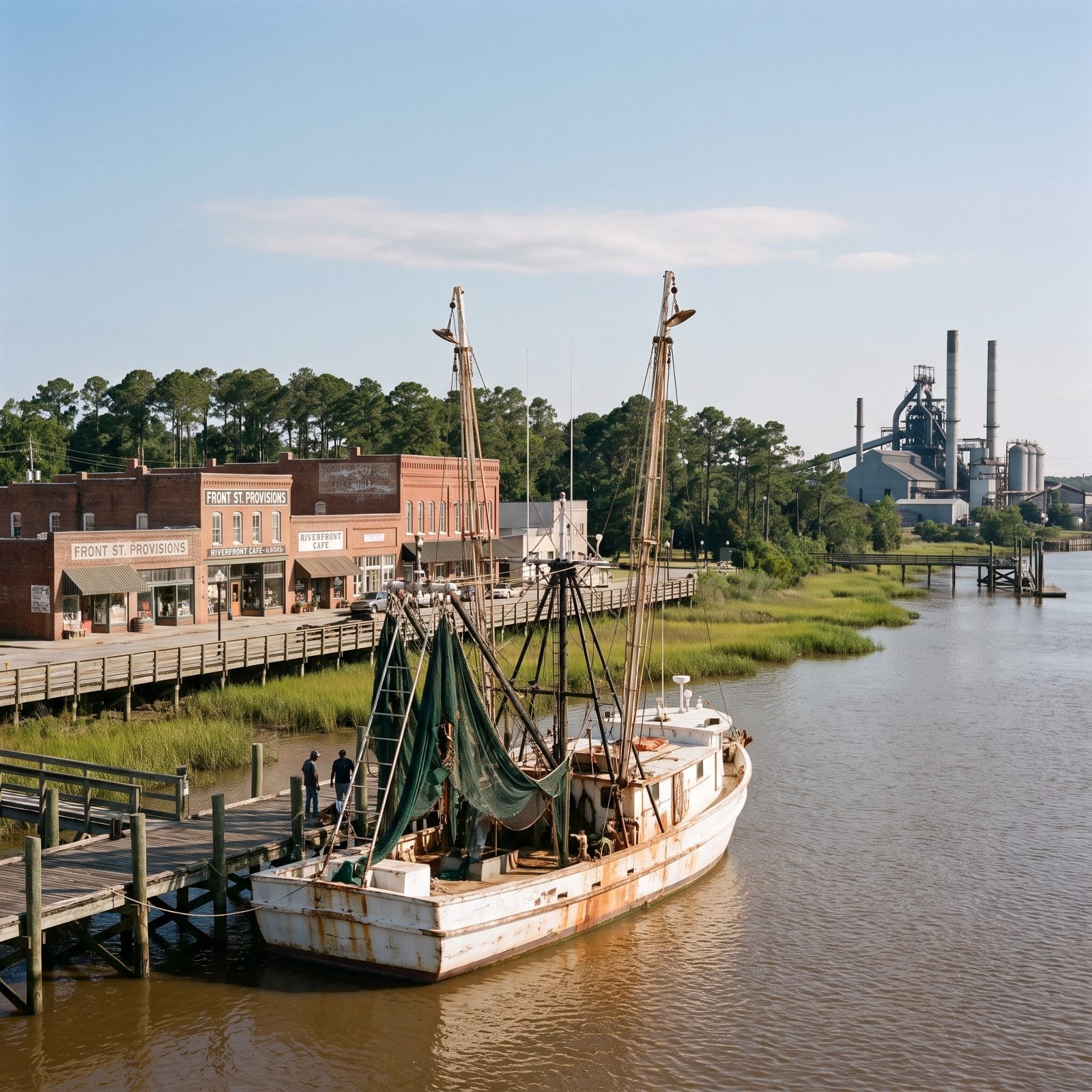 Georgetown, South Carolina: Shrimp Boats and a Steel Mill Frame the Historic Riverfront