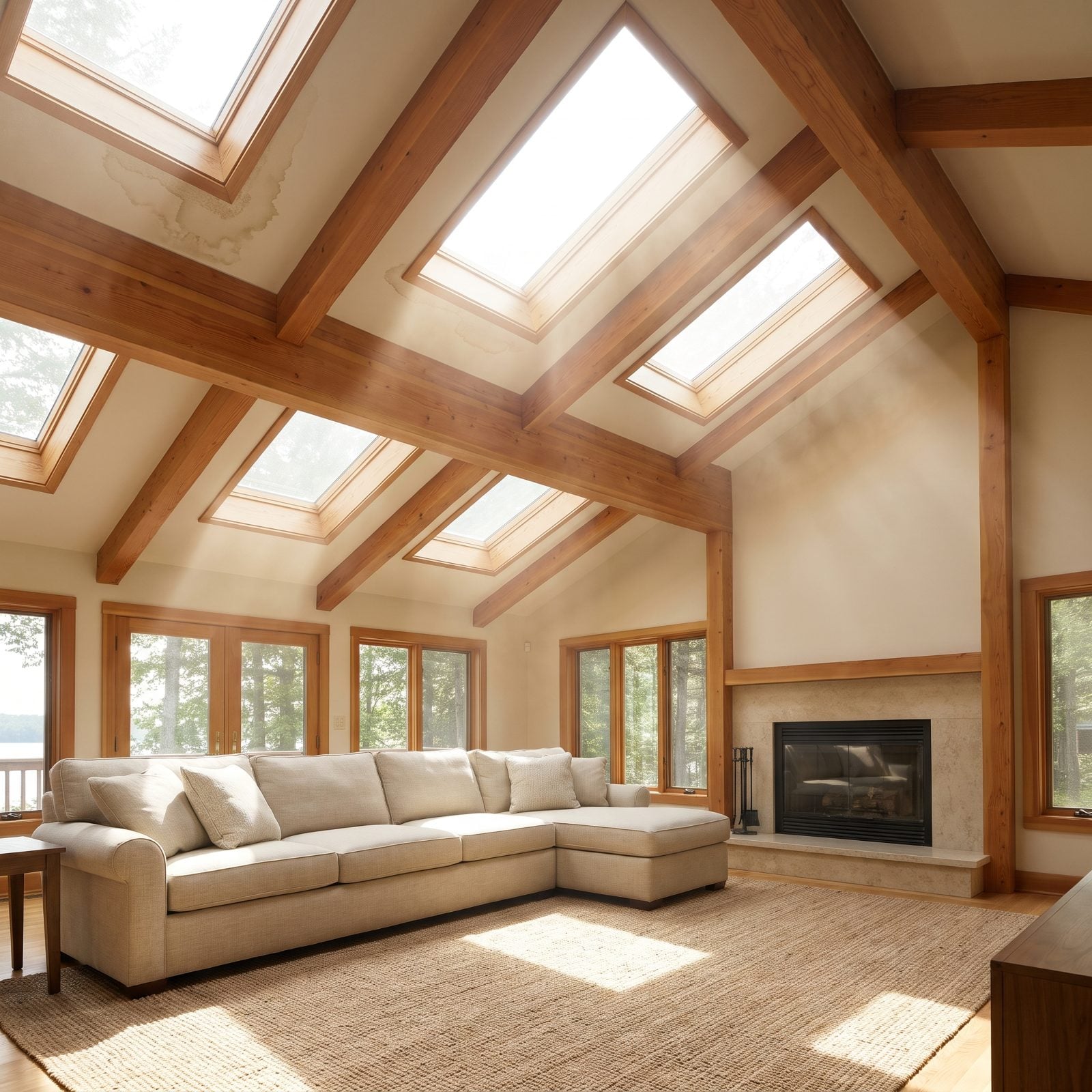 Giant Skylights Over the Great Room