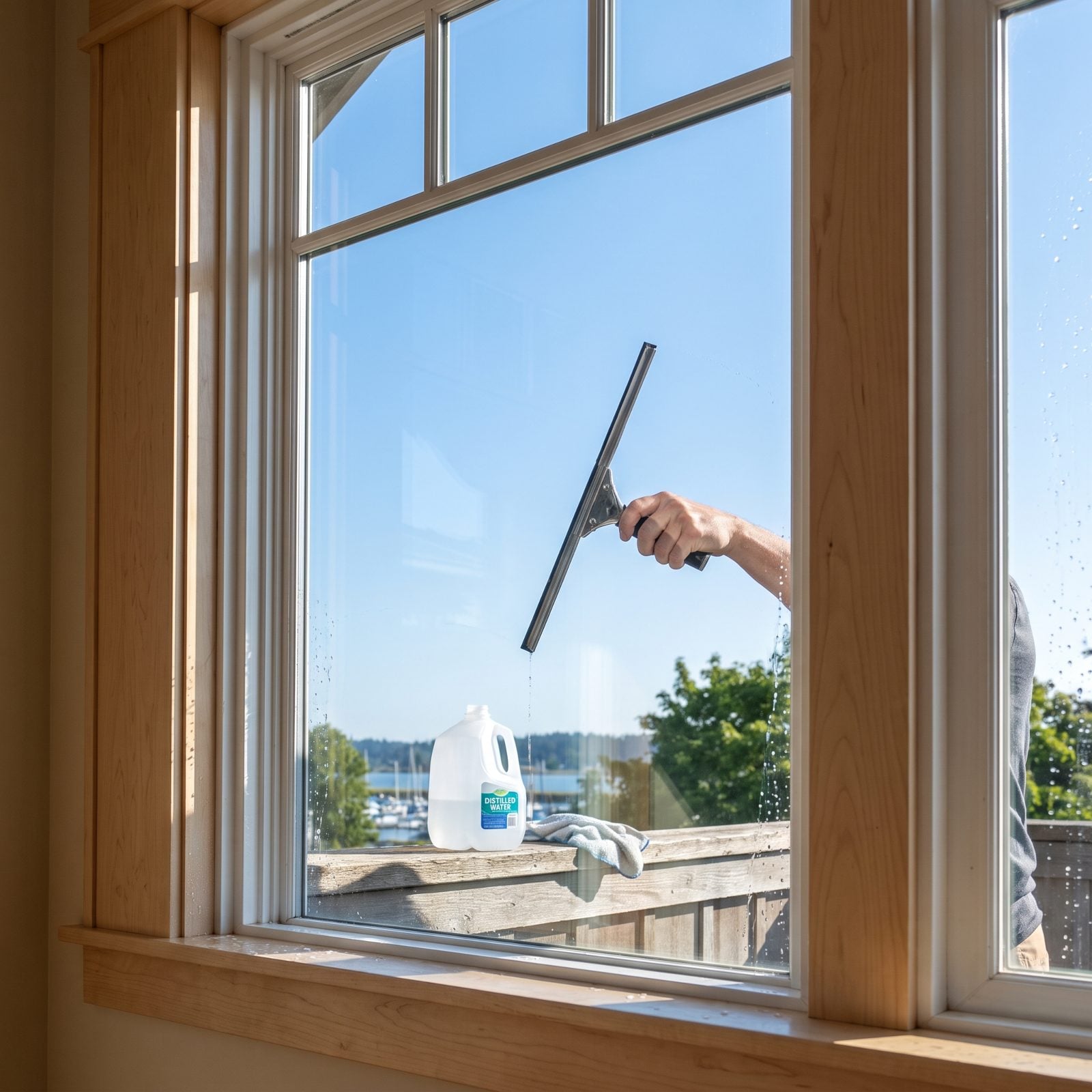 Give Exterior Windows a Distilled-Water Final Rinse