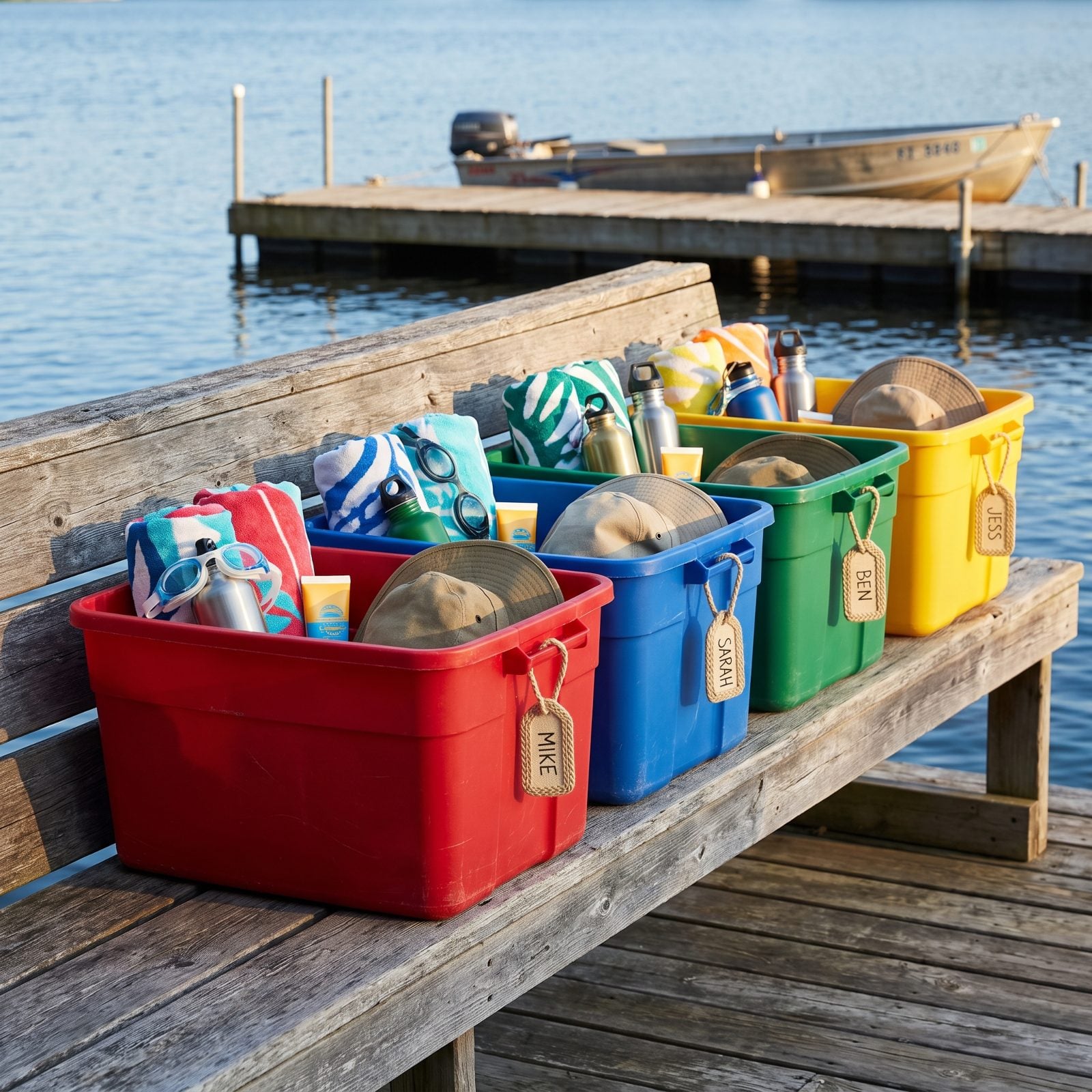 Give Each Person a Color-Coded Dock Bus Tub