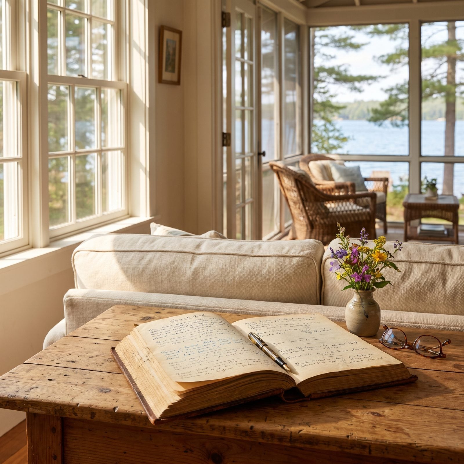 A Guest Book Thick With Decades of Visitors' Scrawl