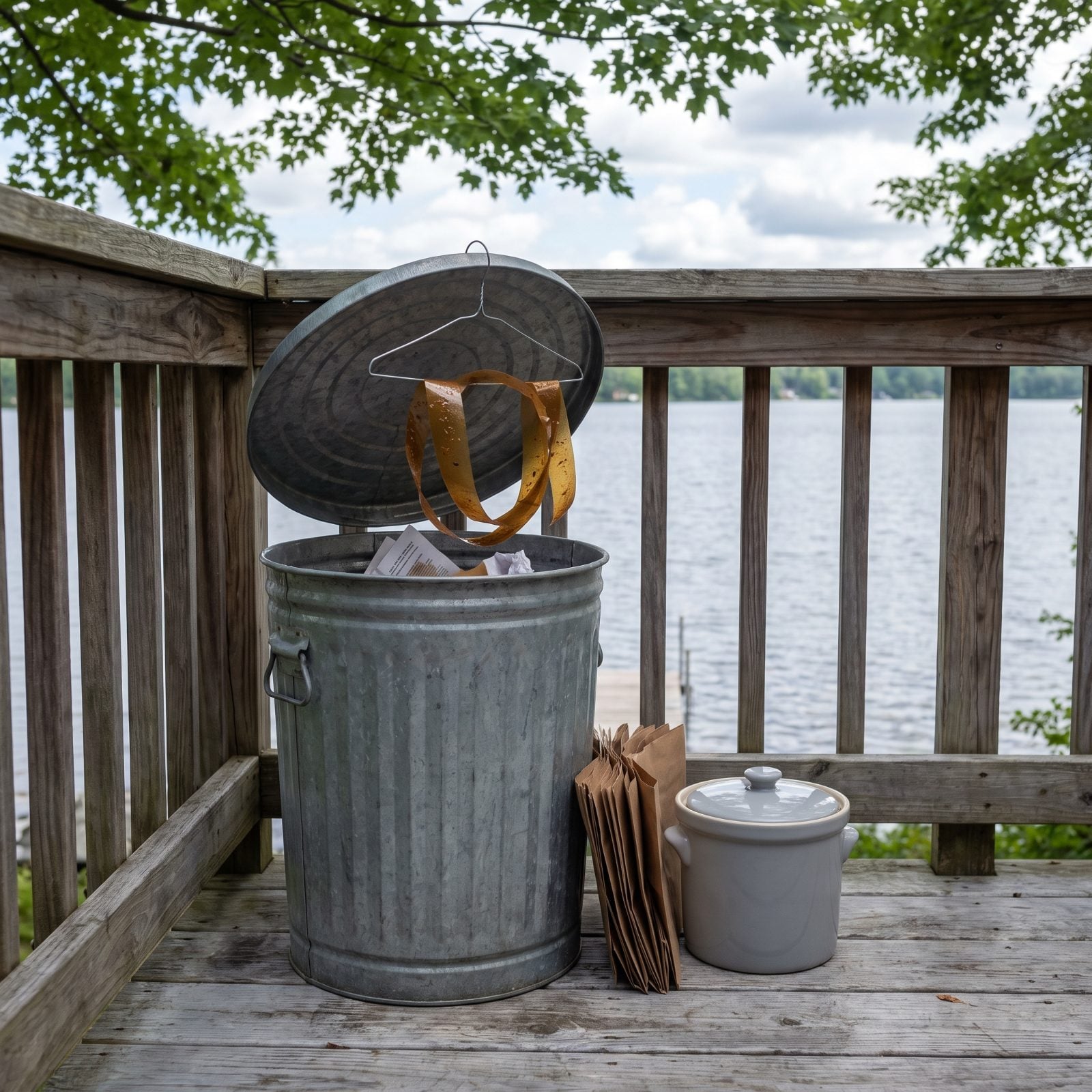Hang Flypaper Inside the Garbage Can Lid