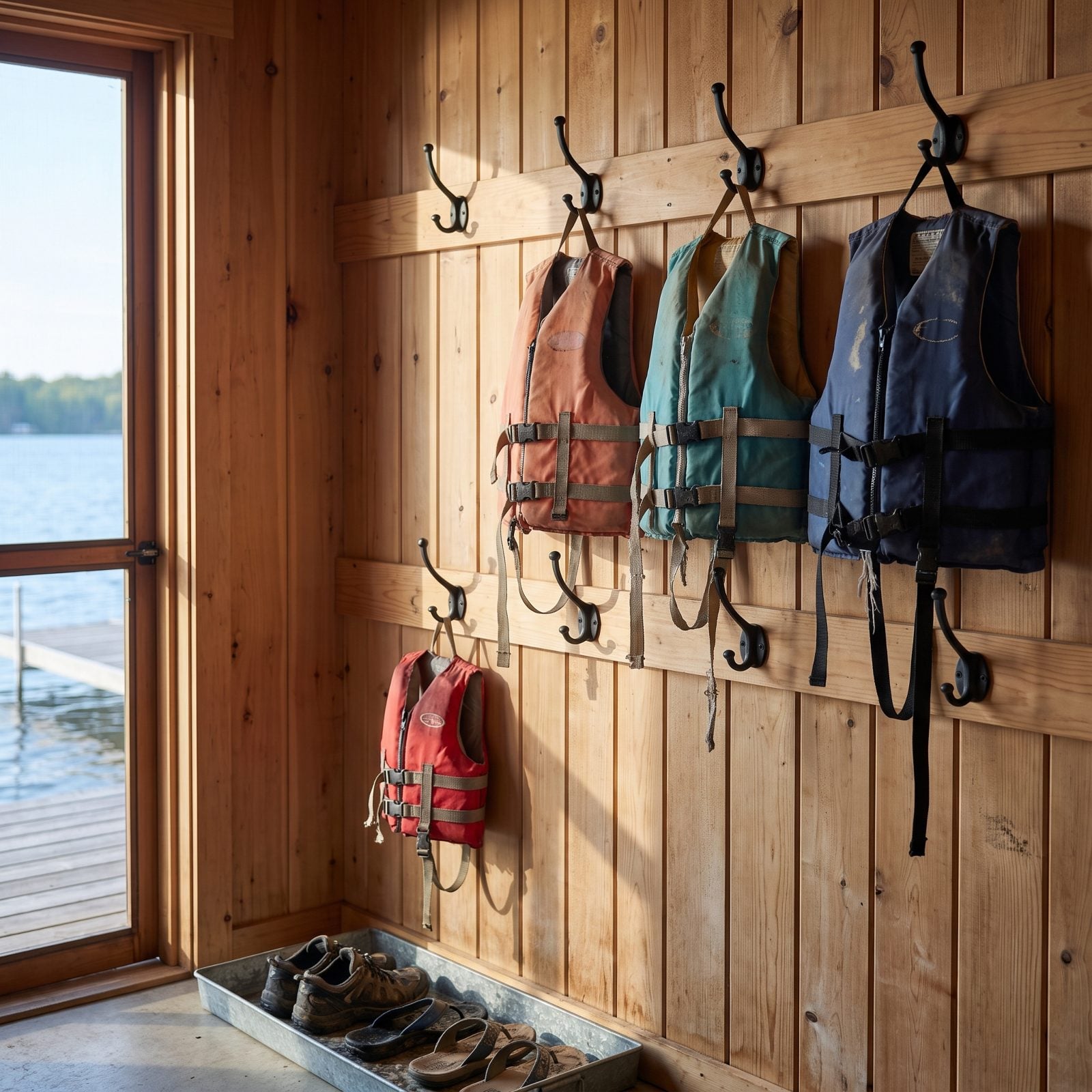 Hang Life Jackets on Open Grab-and-Go Hooks
