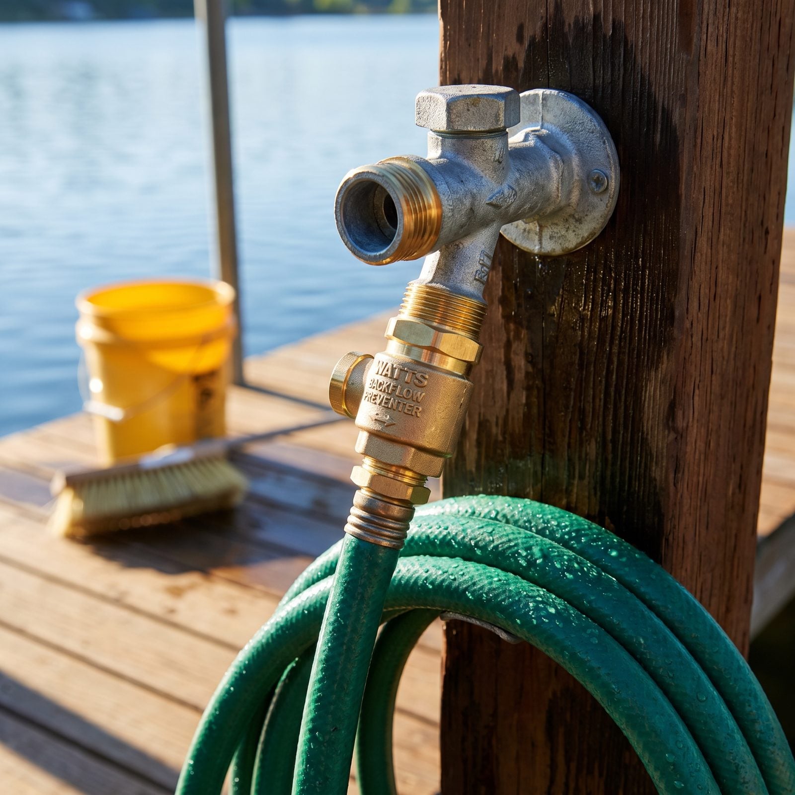 A Hose Vacuum Breaker That Prevents Backflow Into Drinking Water