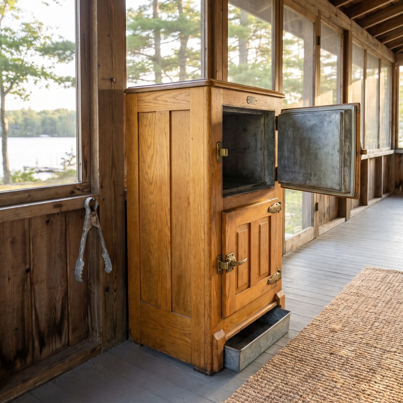 An Ice Box or Ice House Out on the Porch