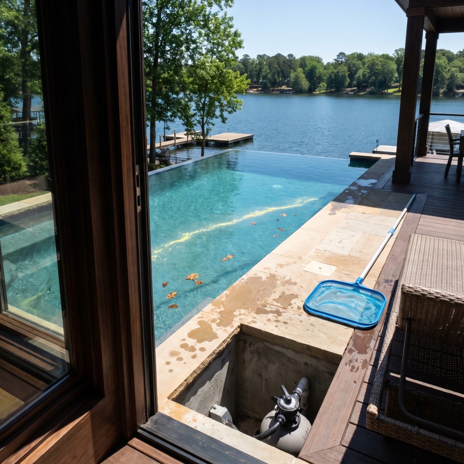 An Infinity-Edge Pool Facing the Water