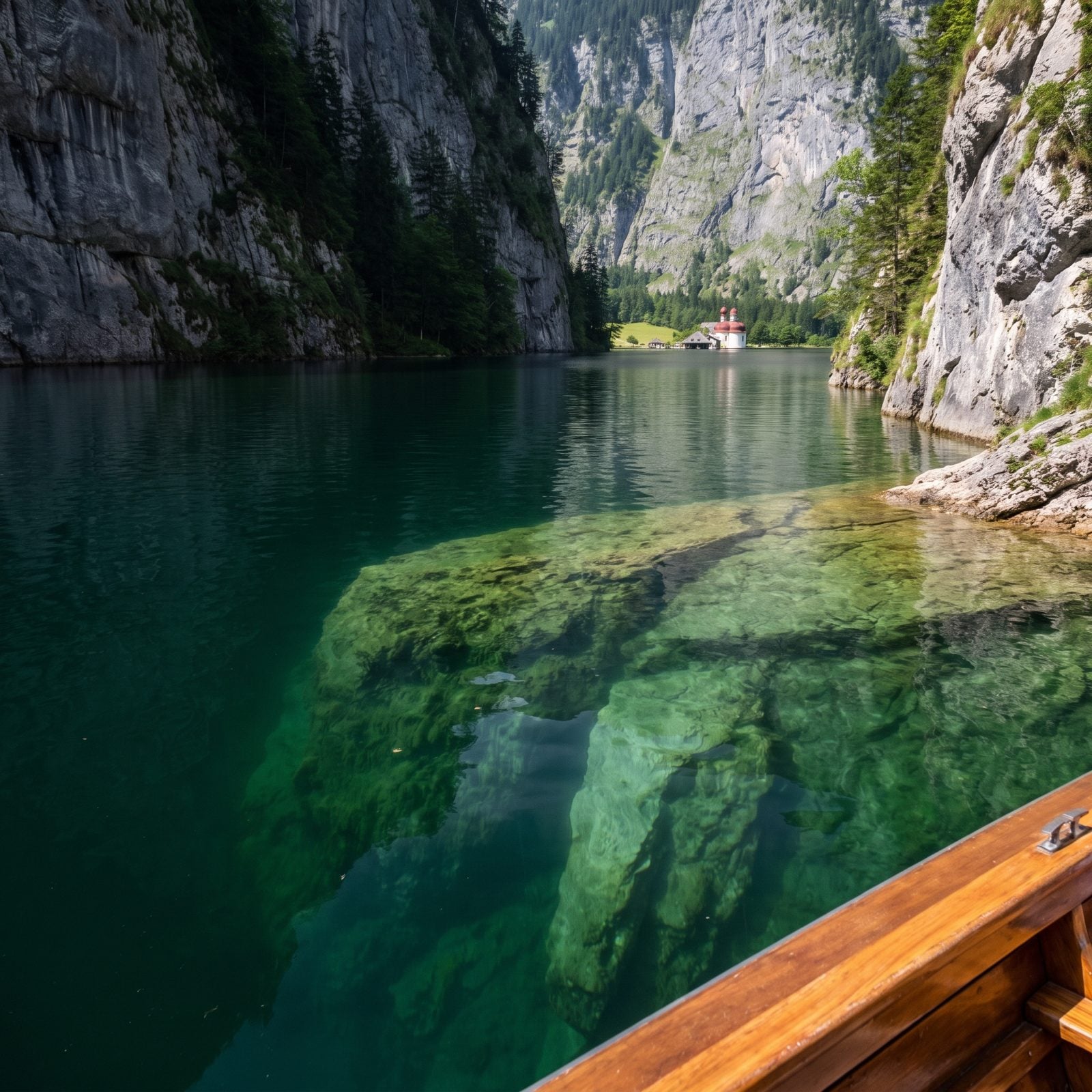 Königssee, Germany, Emerald Water Between Sheer Alpine Walls