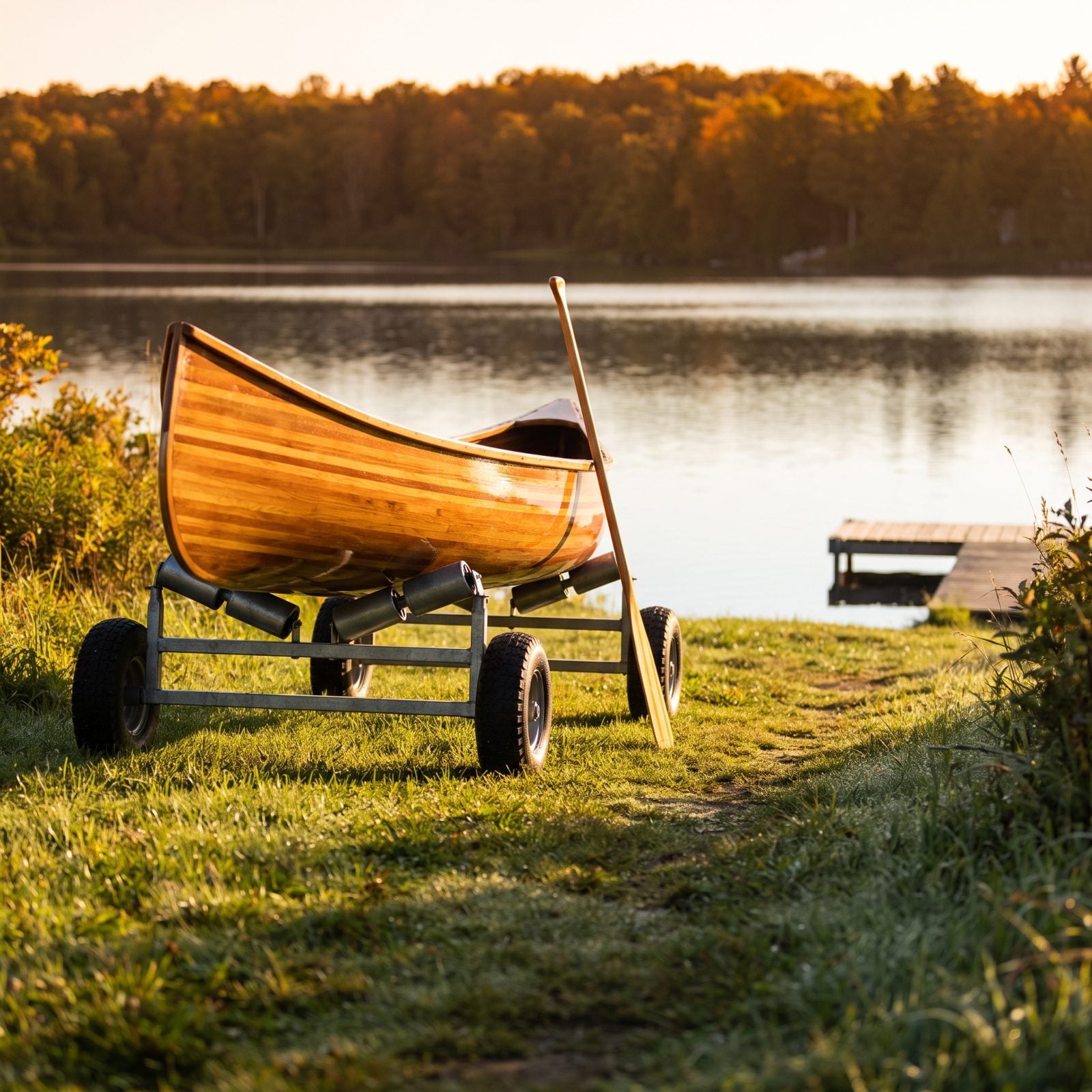 Keep a Canoe on Rollers for Effortless Weekday Launches