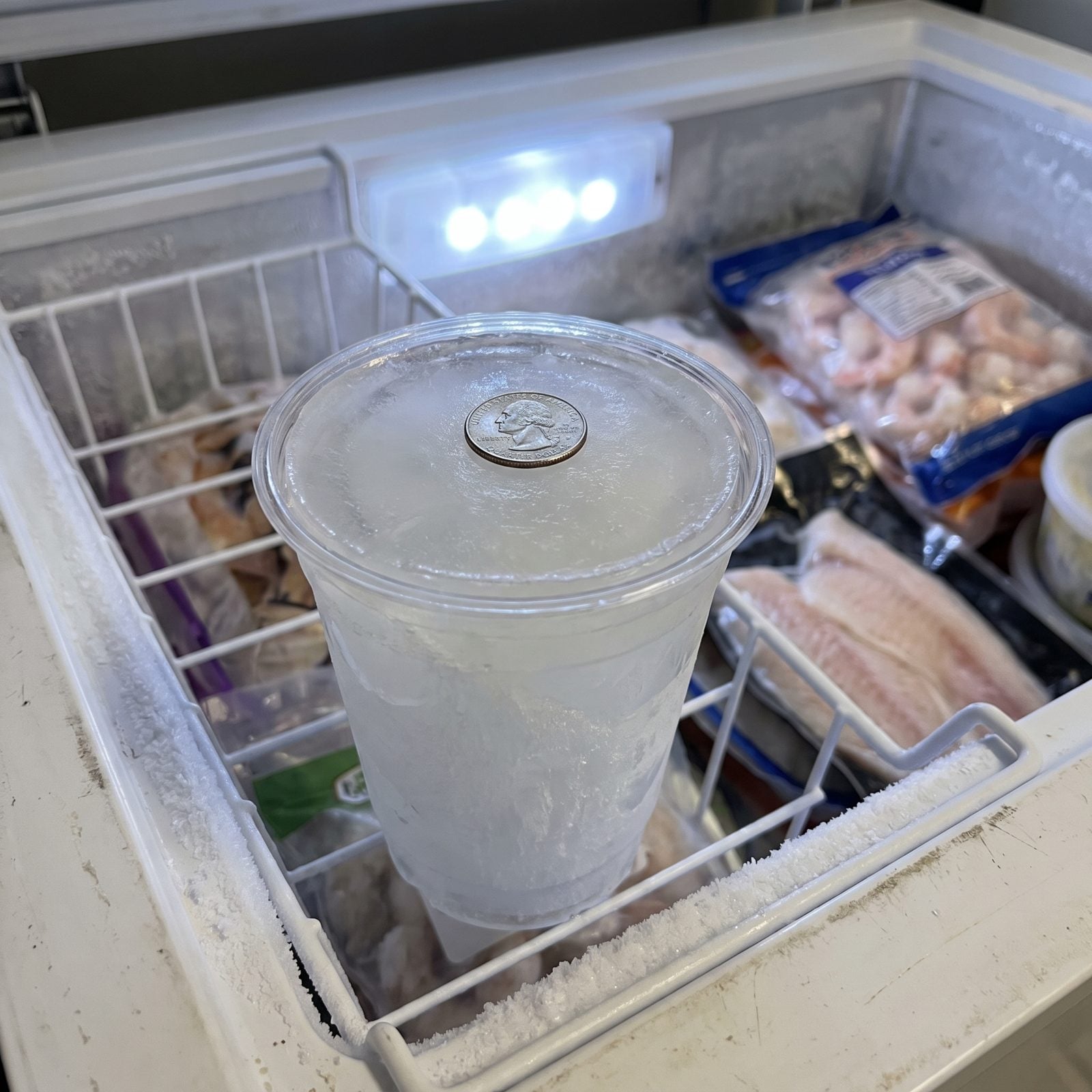Keep a Coin on a Frozen Cup to Reveal Power Outages