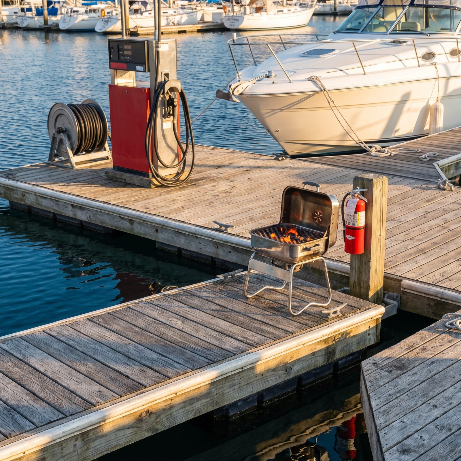Keep Grills and Open Flames Off Fuel and Wooden Docks