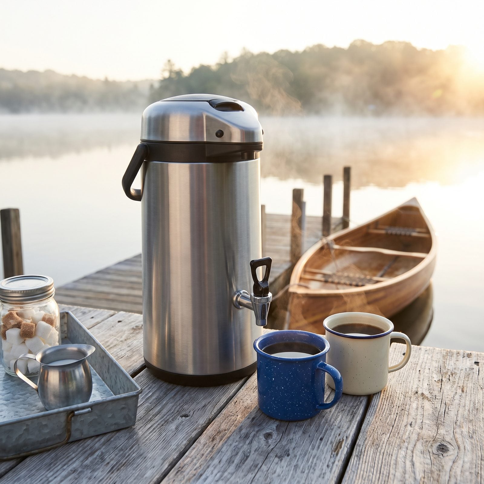 Keep an Insulated Coffee Urn at the Water's Edge