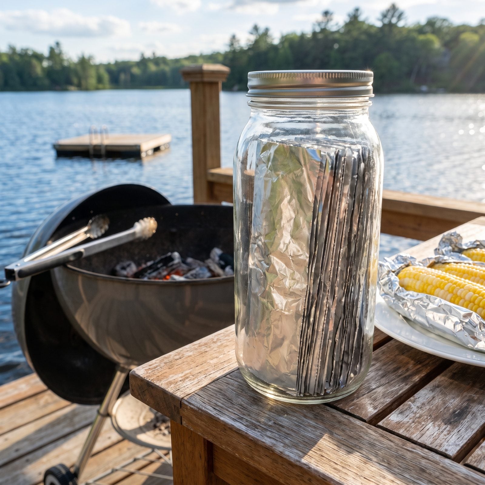 Keep a Jar of Precut Foil Sheets by the Grill