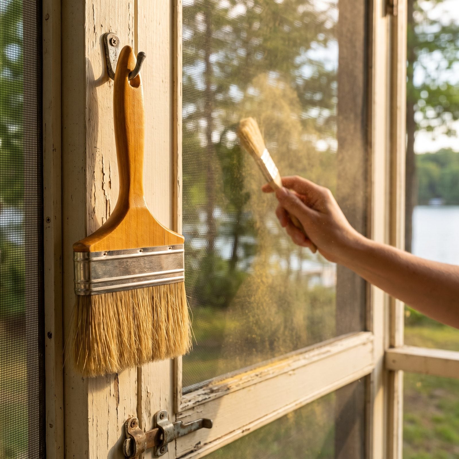 Keep a Paintbrush by the Door for Sweeping Screens