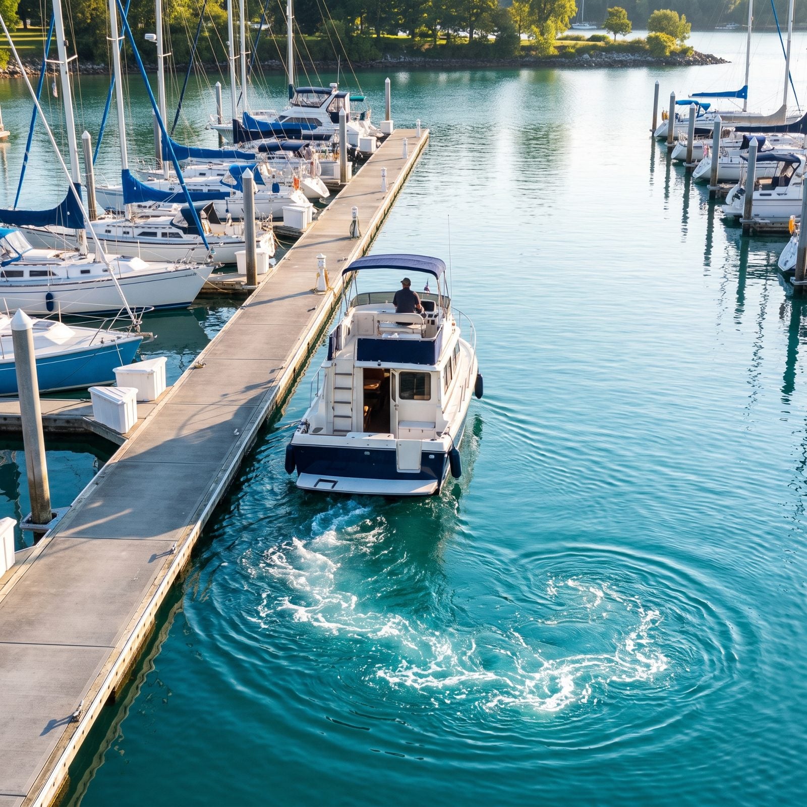 Keep Your Prop Wash Off Moored Boats and the Bottom