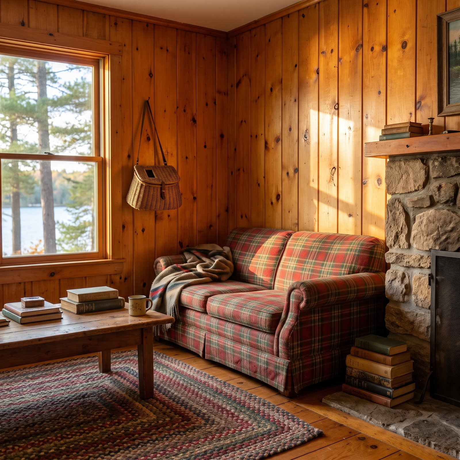Knotty Pine Paneling on Every Wall