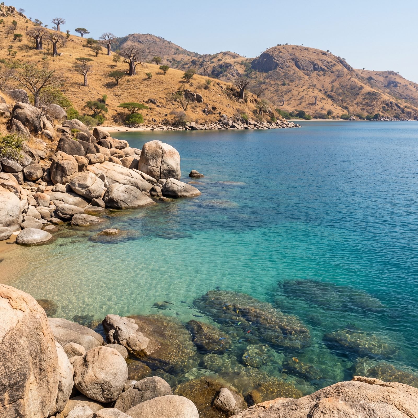 Lake Malawi, Tropical Clarity Over Reefs of Colorful Cichlids
